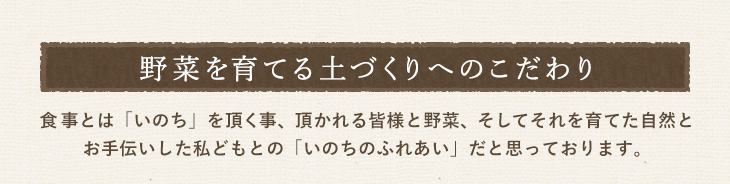 野菜を育てる土づくりへのこだわり